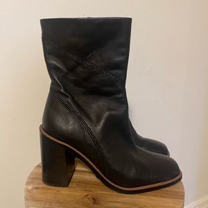 Franco Sarto Stevie Mid Shaft Boots 8.5 Black